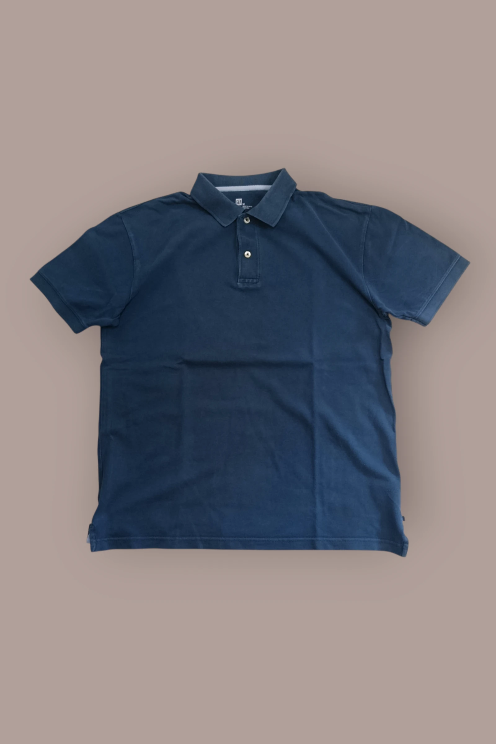 | Polo Gap Hombre | Color Azul Marino | Piqué Manga | Corta Algodón | Talla M |